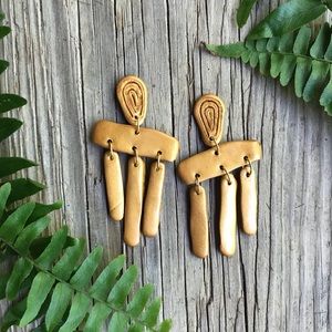 Handmade Tassel Statement Earrings